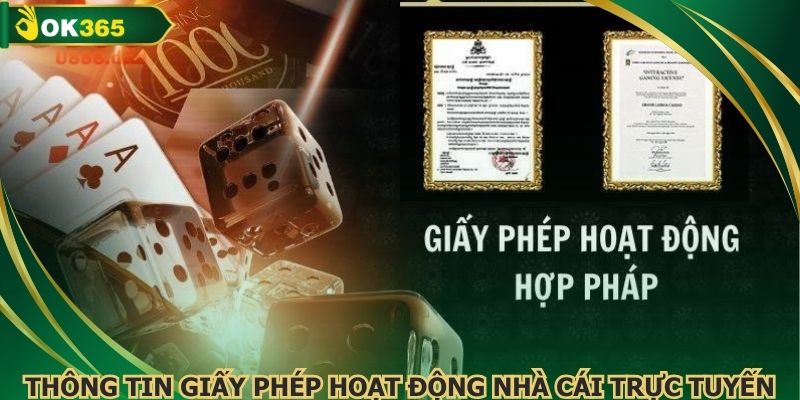 Thông tin giấy phép hoạt động nhà cái trực tuyến